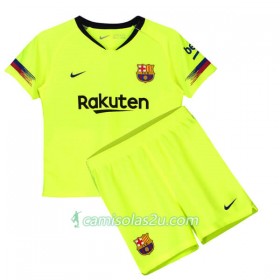 Camisolas de futebol FC Barcelona Criança Equipamento Alternativa 2018/19 Manga Curta